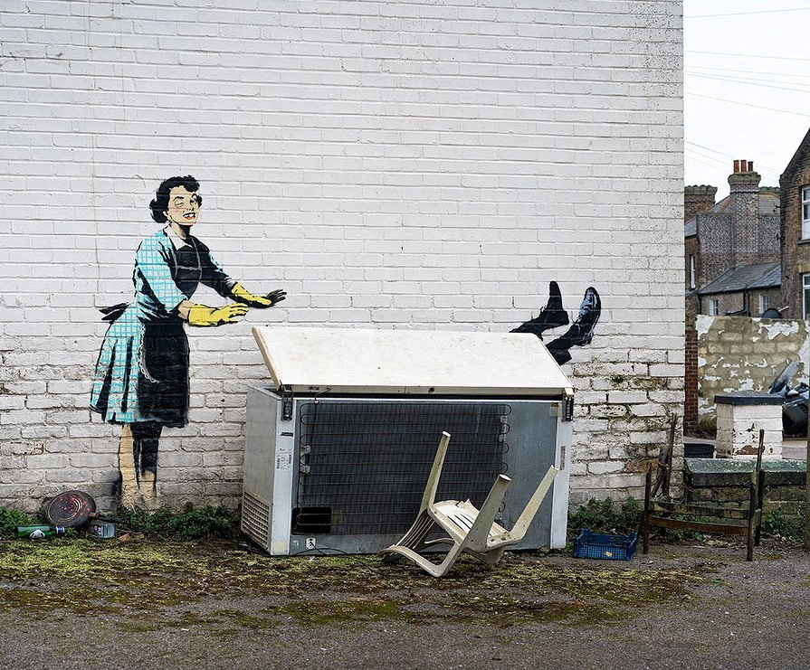 The new Banksy titled Valentine's Day Mascara has appeared in Margate