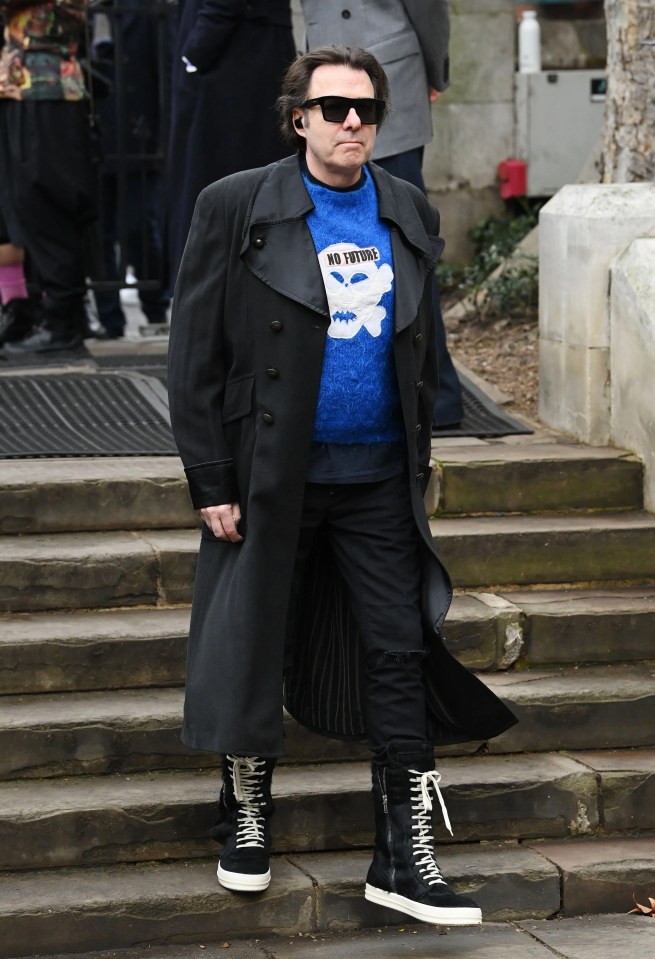 Presenter Jonathan Ross wore a kilt to the service