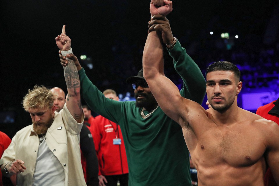 Jake Paul and Tommy Fury ahead of their fight