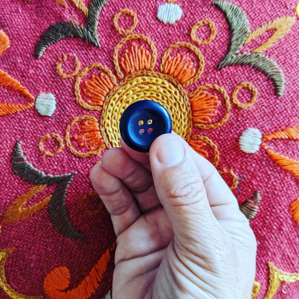 Sharon's quest began with one tiny blue button