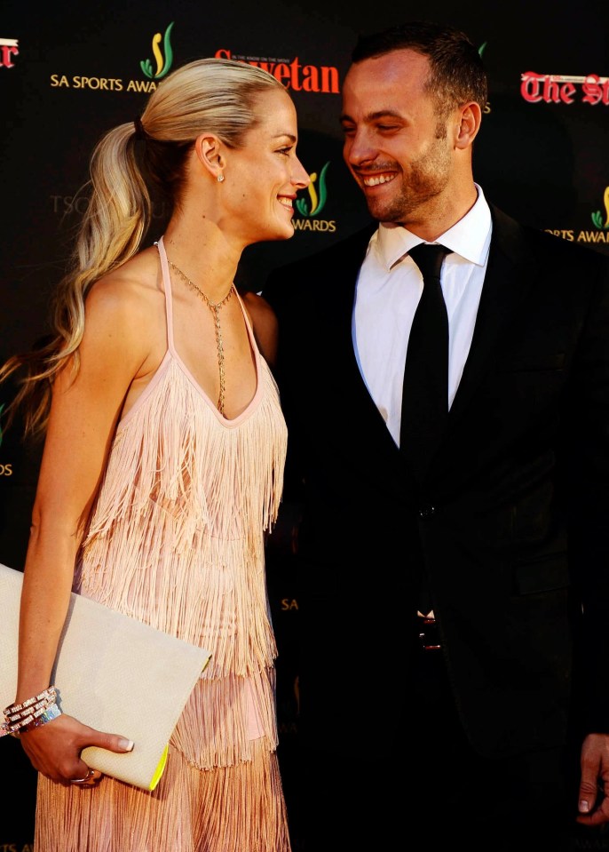 Reeva with Pistorius in 2012