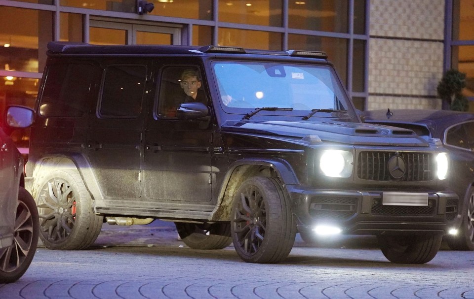 Anthony Gordon was photographed behind the wheel of his £100k Mercedes G-Wagon on Wednesday - days after being banned from the road