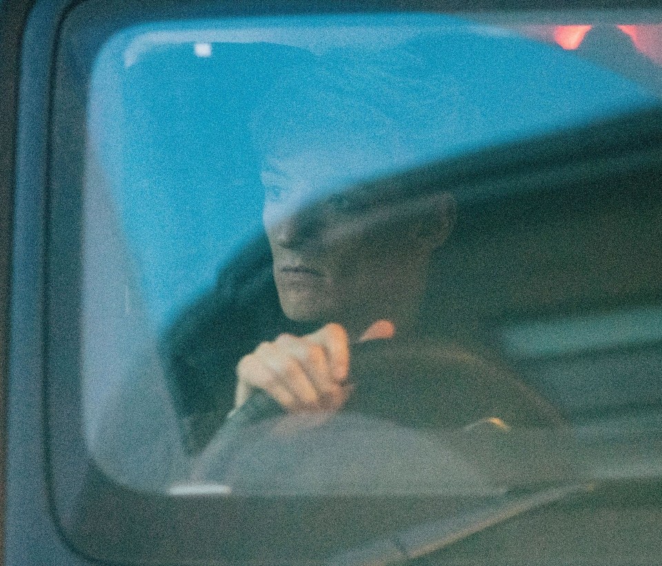 Wearing a black puffer jacket and with his unmistakable bleached blond hair, Gordon was seen clambering out of the driver’s side