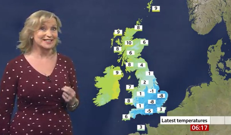 Carol Kirkwood was missing from today's show