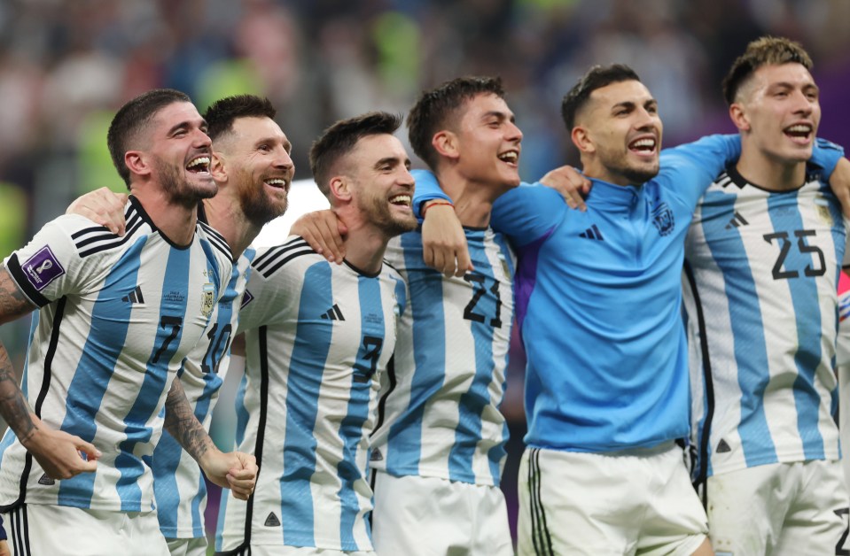 Argentina celebrate their World Cup triumph