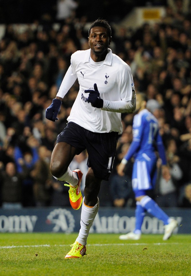 Emmanuel Adebayor joined Tottenham on loan after leaving Arsenal