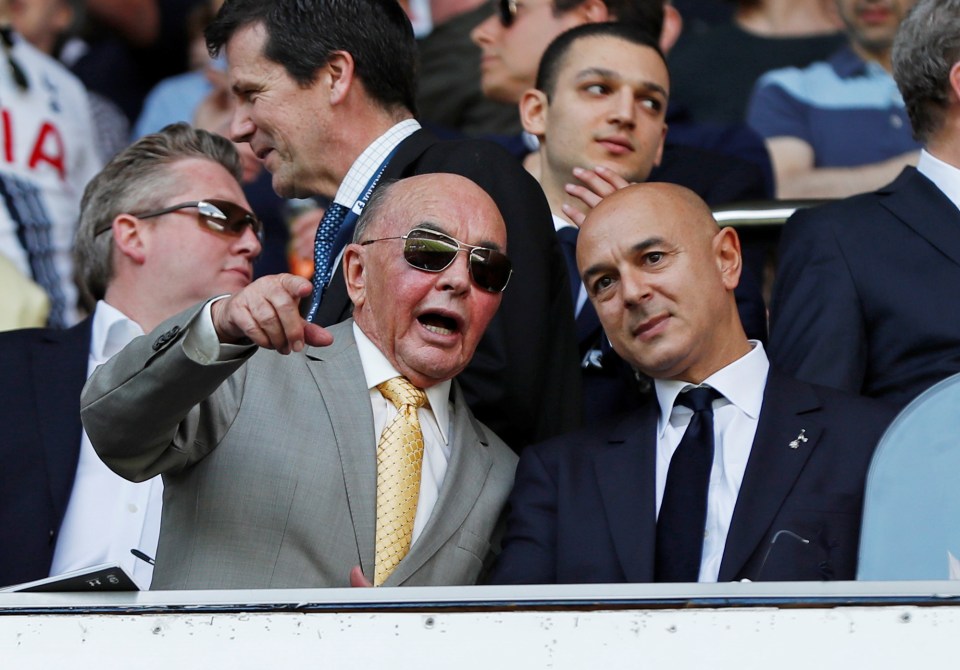 Fed-up fans have regularly protested against owner Joe Lewis (L) and chairman Daniel Levy