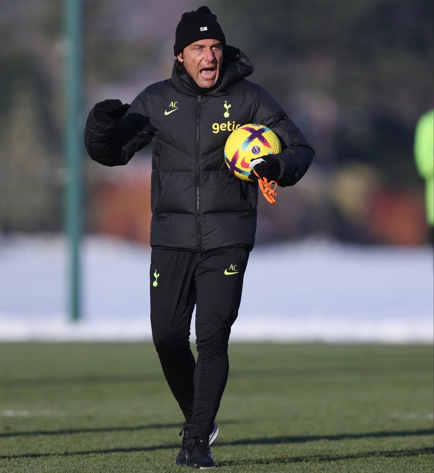 Antonio Conte, seen in training earlier this season, is back in action