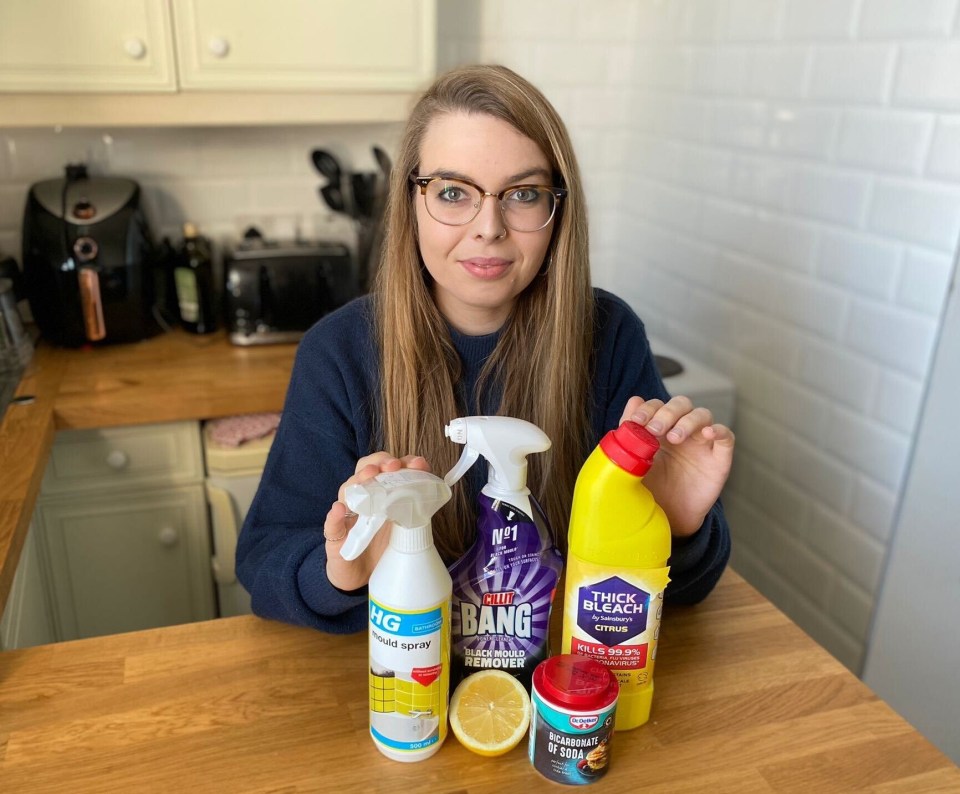 The Sun's Lucy Alderson tested five common methods of cleaning mould to see which one was best