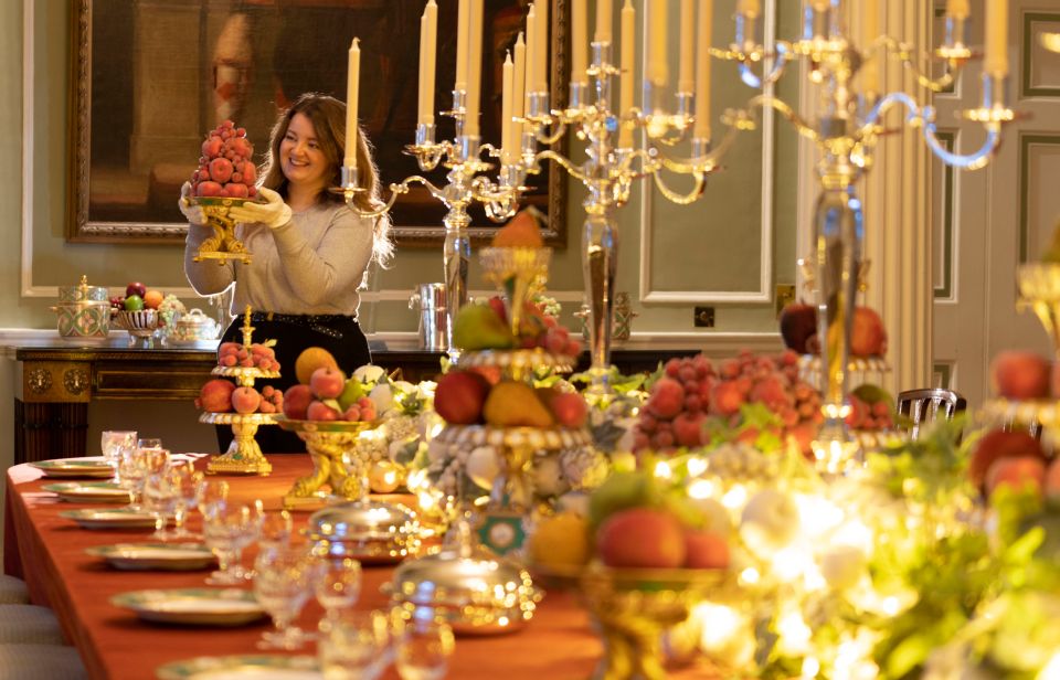 Holyroodhouse has a huge dining table that seats 30 people