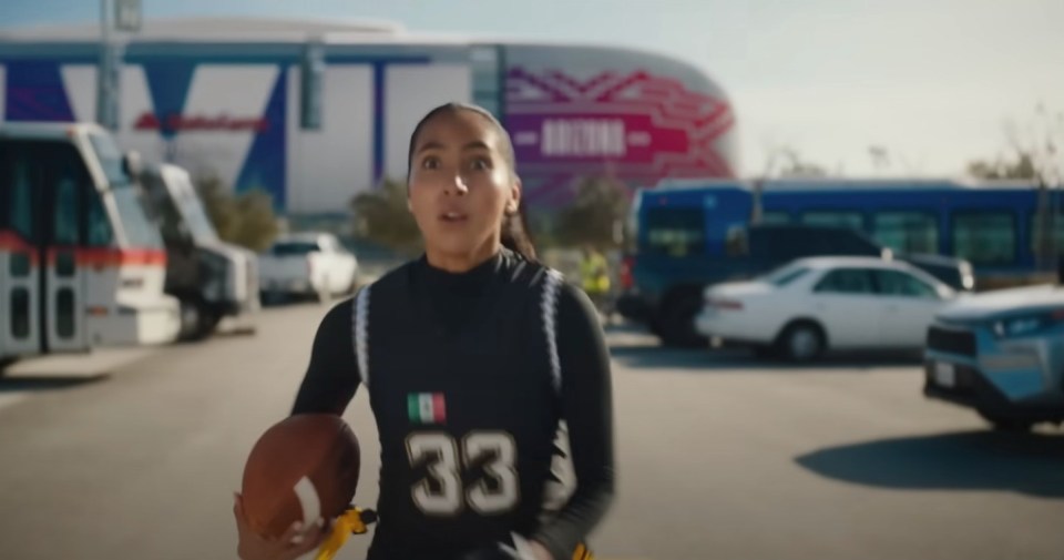 She starred in a commercial that aired just after the Super Bowl halftime show