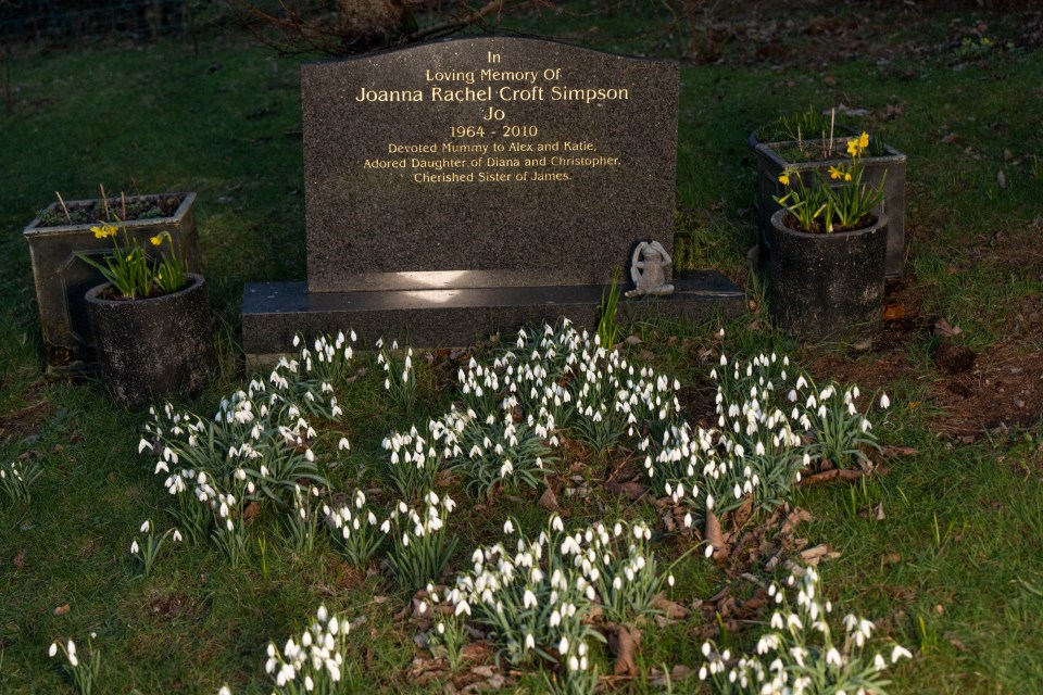 Joanna’s final resting place is now a peaceful plot on the family estate, surrounded by woodland