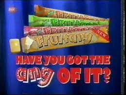 These chewy treats were similar to Starburst or Fruitella and they had such a fun name