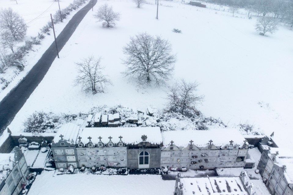 Galicia was also hit by unusual amounts of snow