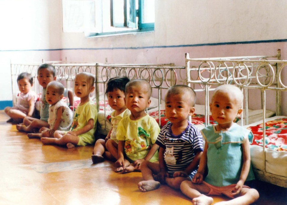 Malnourished children at a nursery in North Korea in 2013