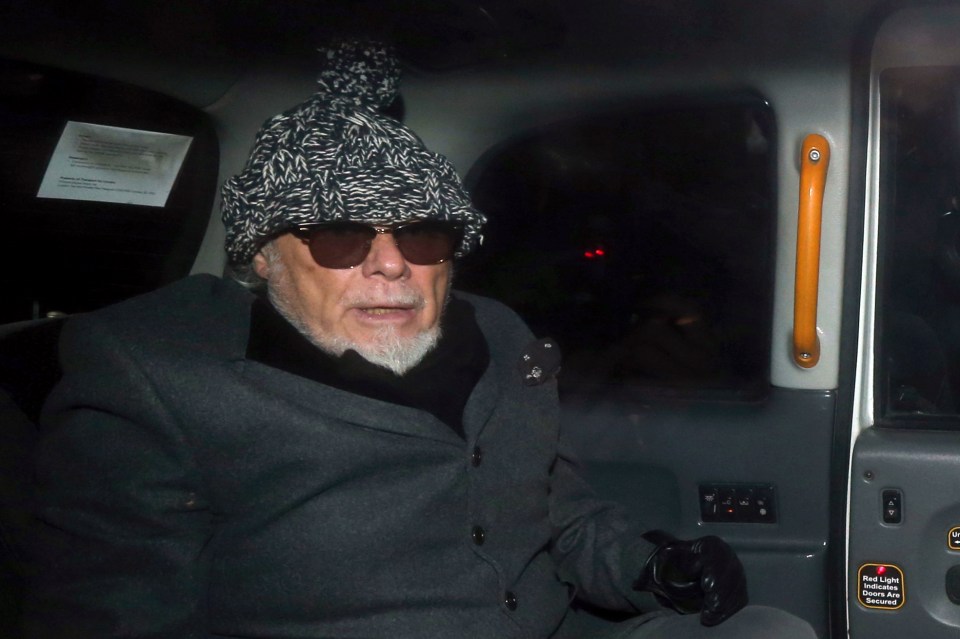 Gary Glitter, whose real name is Paul Gadd, returning to his house in central London after his arrest by police investigating the Jimmy Savile scandal