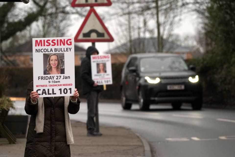 Friends of the missing mum hold appeal posters