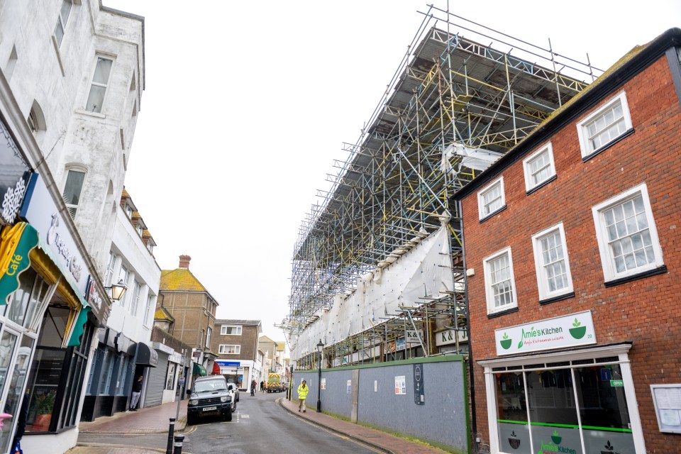 Vision Properties, which owns the building, has vowed to take the scaffolding down before the King's coronation on May 6