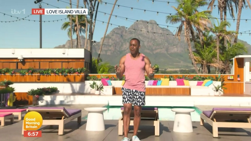 Andi hosted live from the Love Island villa