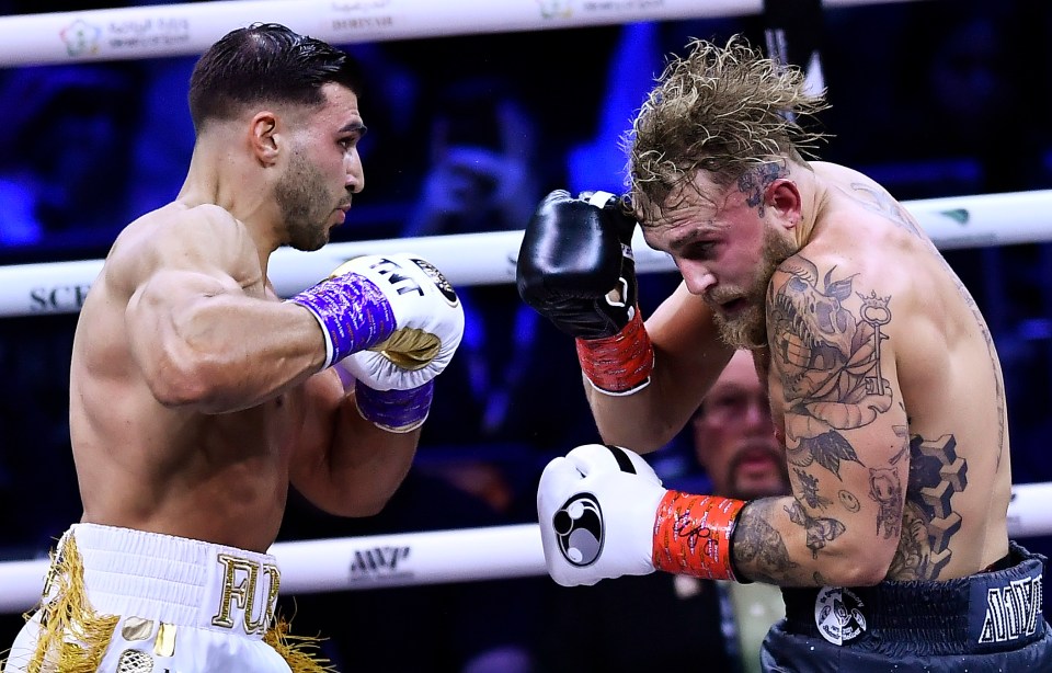 Tommy Fury, left, outboxed Jake Paul in Saudi Arabia