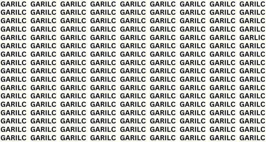 Can you spot the correct spelling of 'Garlic' in this optical illusion?