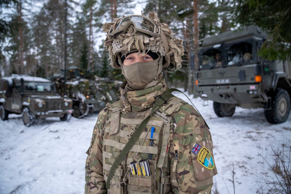 British soldiers are training in the freezing temperatures of Estonia