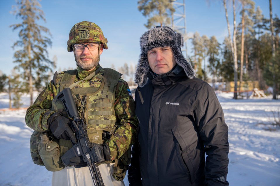 Pevkur with Estonian colonel Andrus Merilo