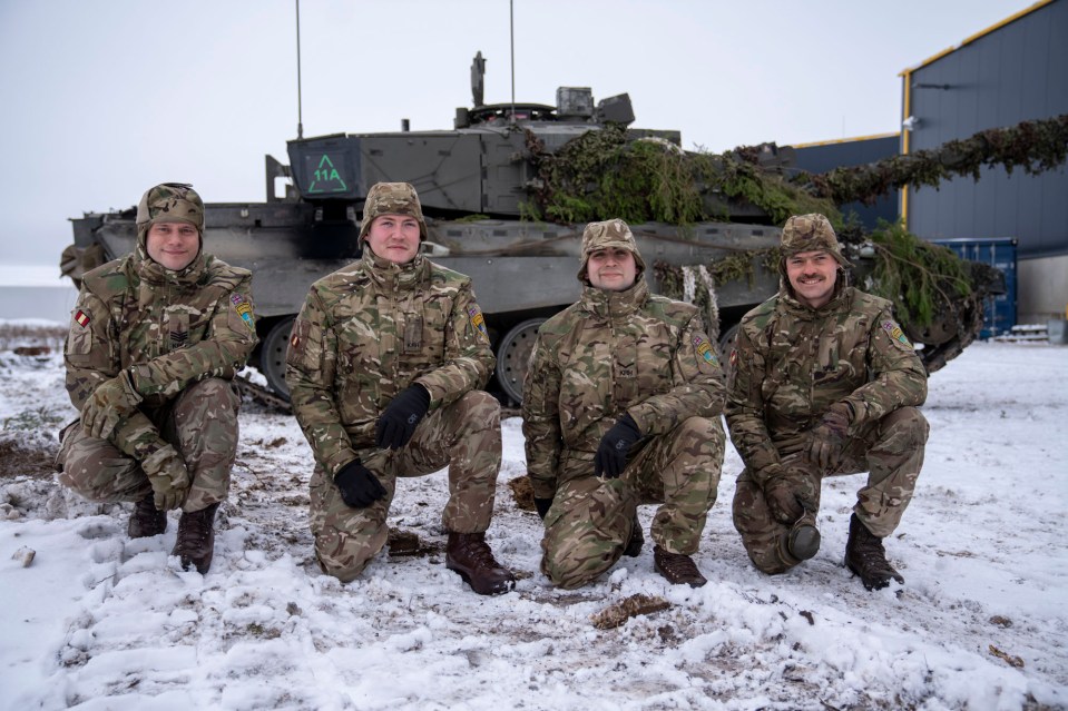 Sgt Rider, Trooper Hawksworth, L/Cpl Thompson, and Trooper Hill of the King’s Royal Hussars