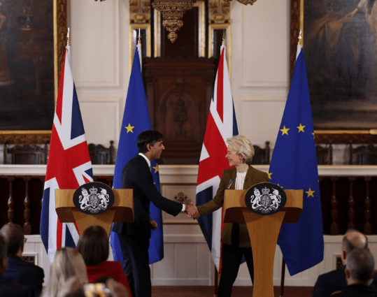 The PM and Ursula von der Leyen shake on the new deal