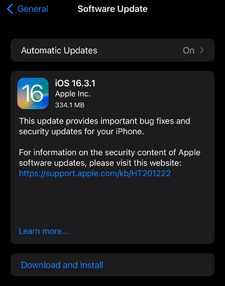 Check your iPhone now and install the latest software update