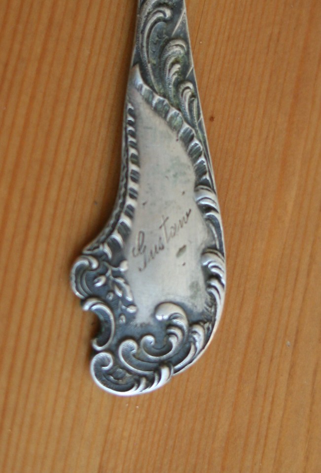 The hoard included a Christening spoon belonging to his father Gustaw