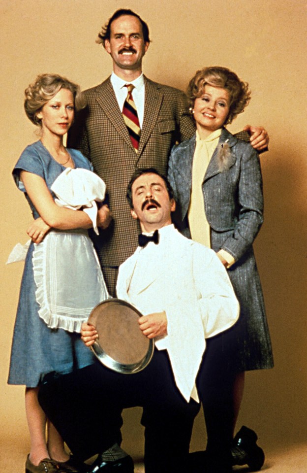 Basil, Polly, Sybil and Manuel in classic comedy