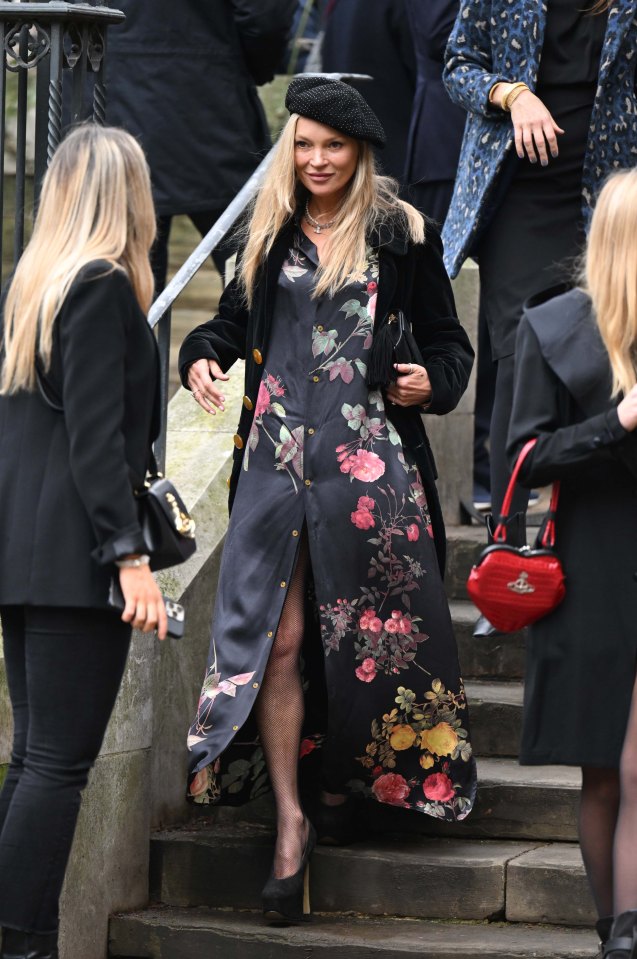 Kate Moss wore a floral Westwood dress