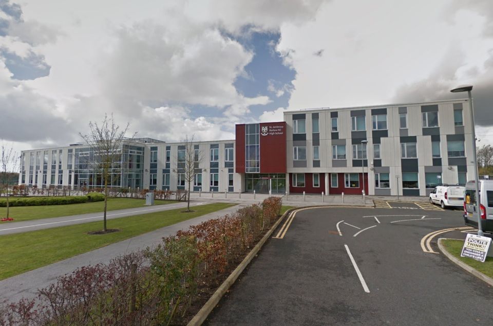 Teachers have gone on strike at St Ambrose Barlow RC High School in Salford, Manchester