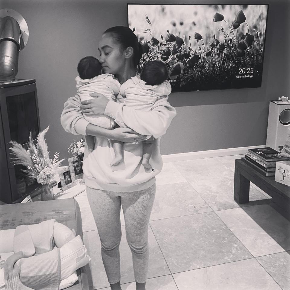 Leigh-Anne and her adorable twins