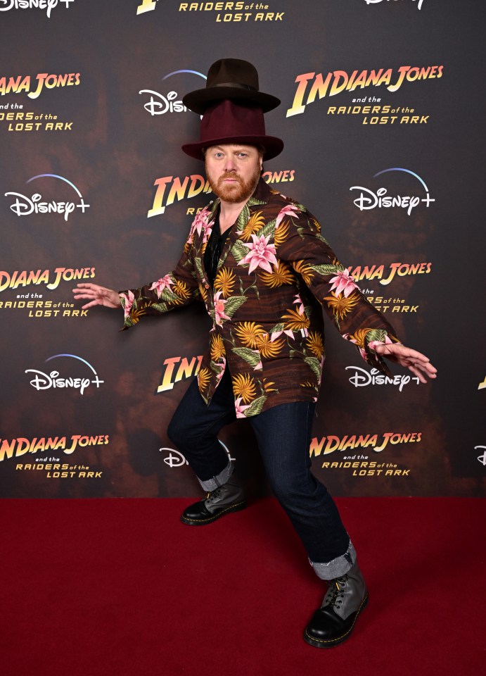 Leigh Francis had fun at the “Indiana Jones And The Raiders Of The Lost Ark” do