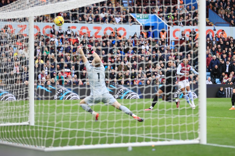 Aaron Ramsdale tipped Leon Bailey's shot onto the post