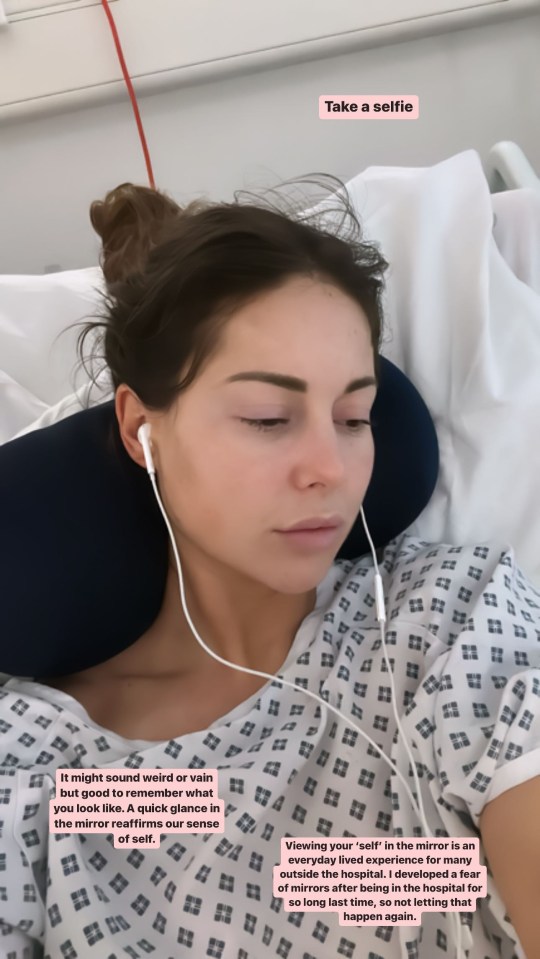 Louise Thompson landed in hospital again on Tuesday