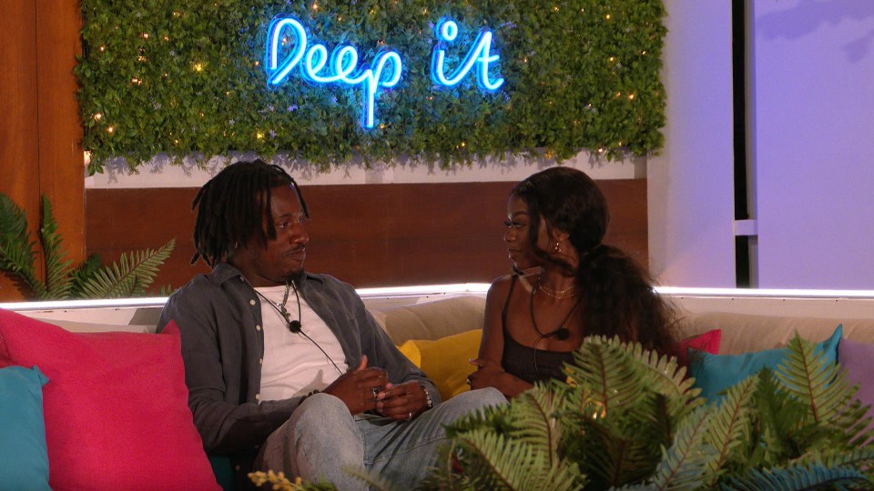 Shaq and Tanya are on the rocks following a kissing challenge