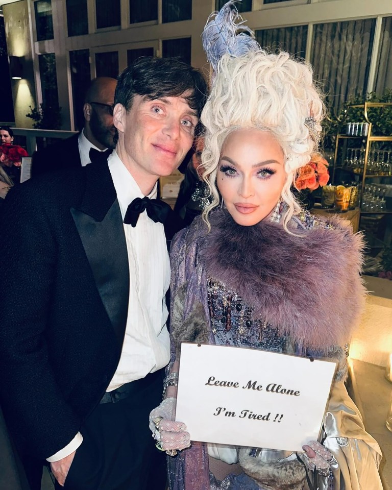 Madonna looked transformed at her Oscars party with Cillian Murphy