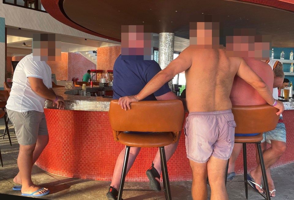 Utility Warehouse agents unwind in a bar at their all-inclusive resort