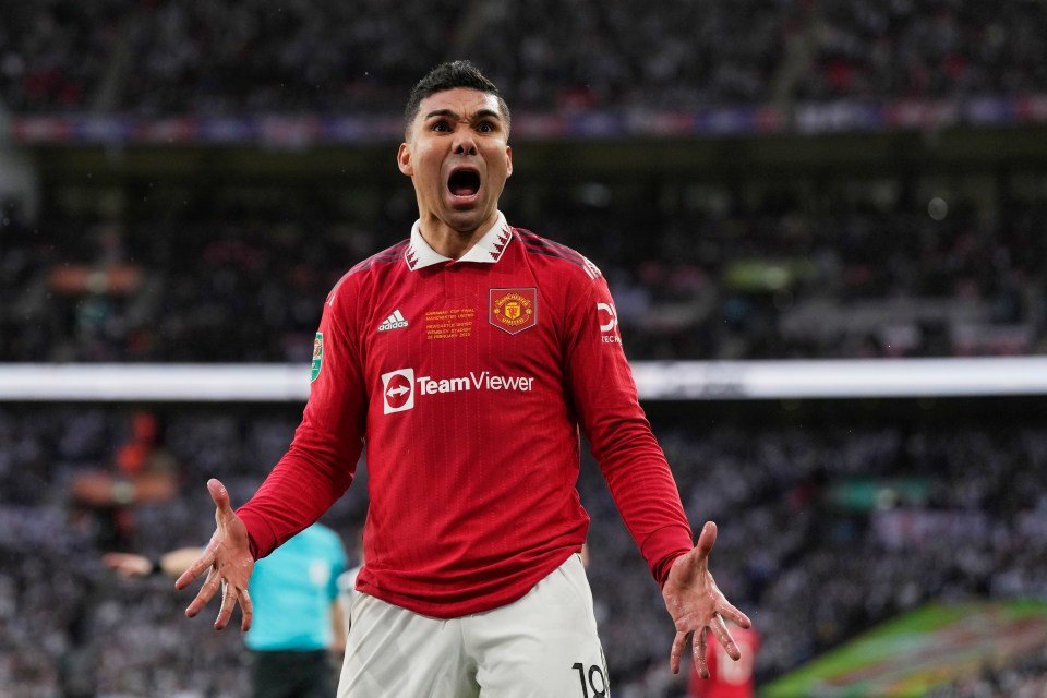 Casemiro headed in Manchester United's opener in the Carabao Cup final