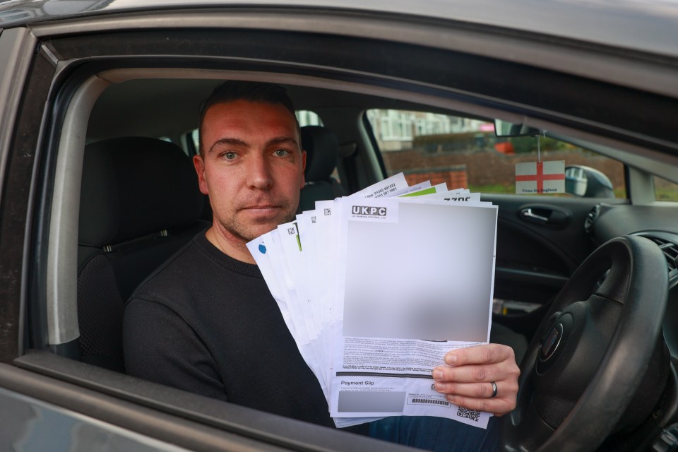 Marcus Ward, 35 from Coventry has been hounded by parking companies after his wife was caught out by parking for 16 minutes more than is allowed