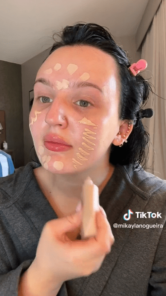 The TikTok star took fans through her make-up routine