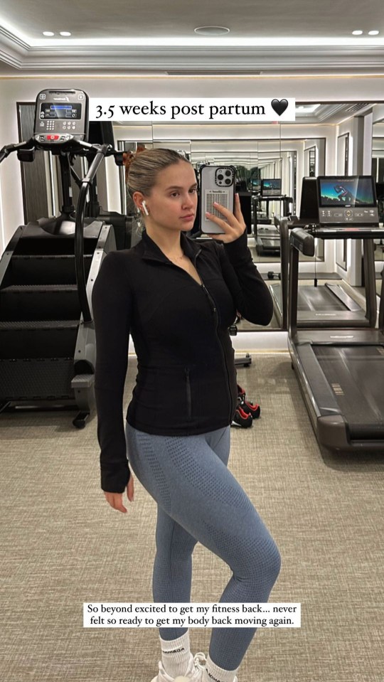 She confirmed she was excited to get her fitness back