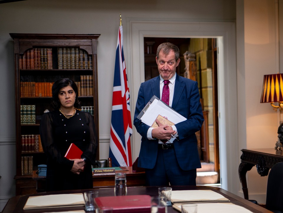 Make Me Prime Minister has been axed by ­Channel 4 after just one series - pictured Baroness Warsi and Alastair Campbell