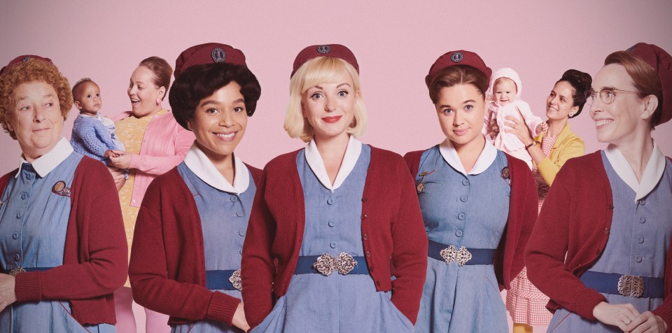 Helen (centre) has played Trixie on the show since 2012