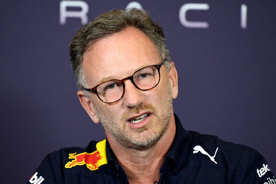 Christian Horner in a Red Bull press conference