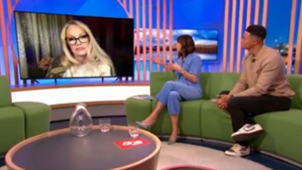 She looked chic in black-rimmed glasses as she discussed her new memoir with the BBC hosts