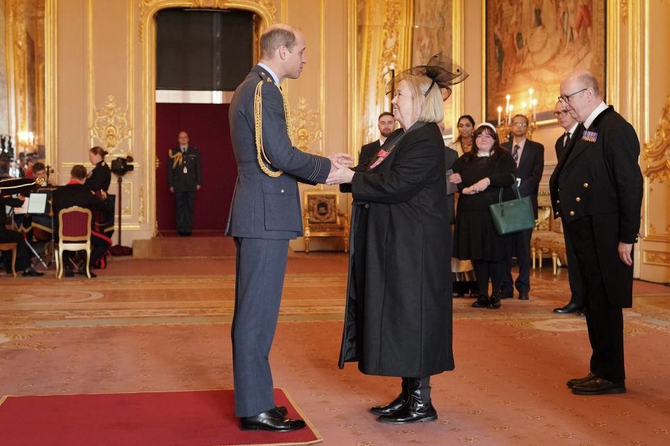 The actress looked overjoyed as she received her MBE today